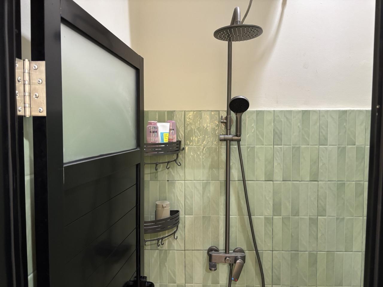 Shower room with rain shower